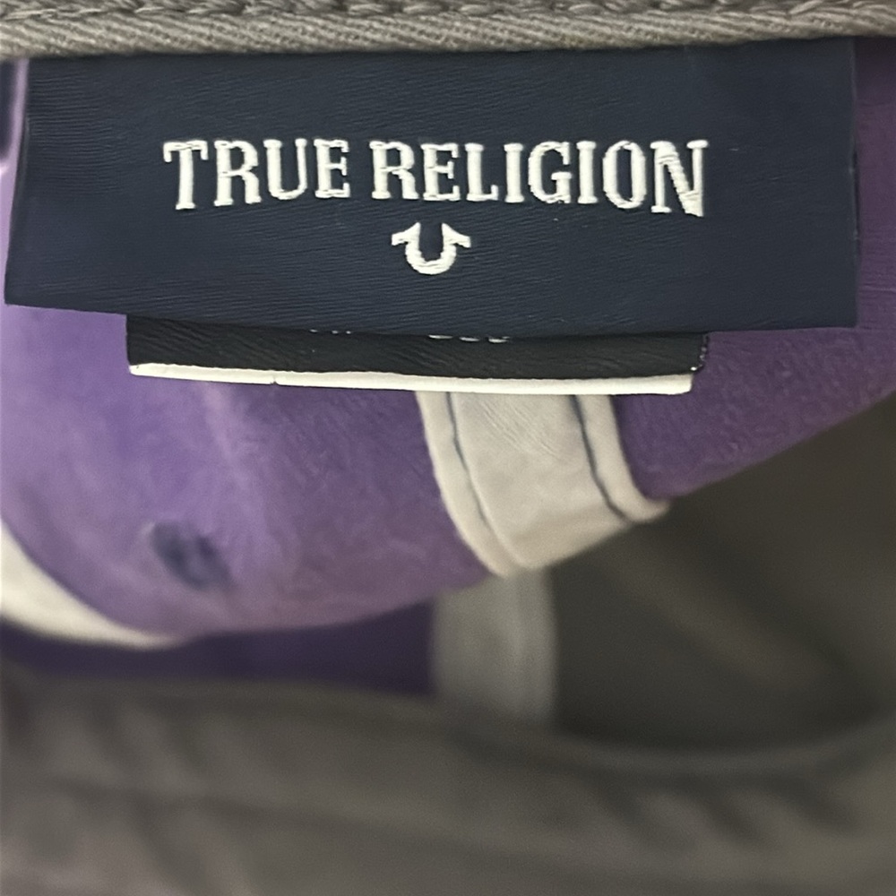 True Religion Purple with white logo Cotton adjustable Cap - Picture 7 of 9